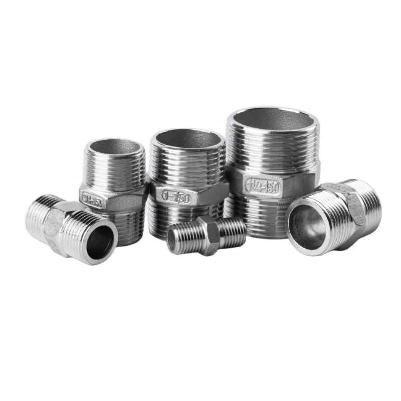 Stainless Steel Hex Double Threaded Pipe Fittings