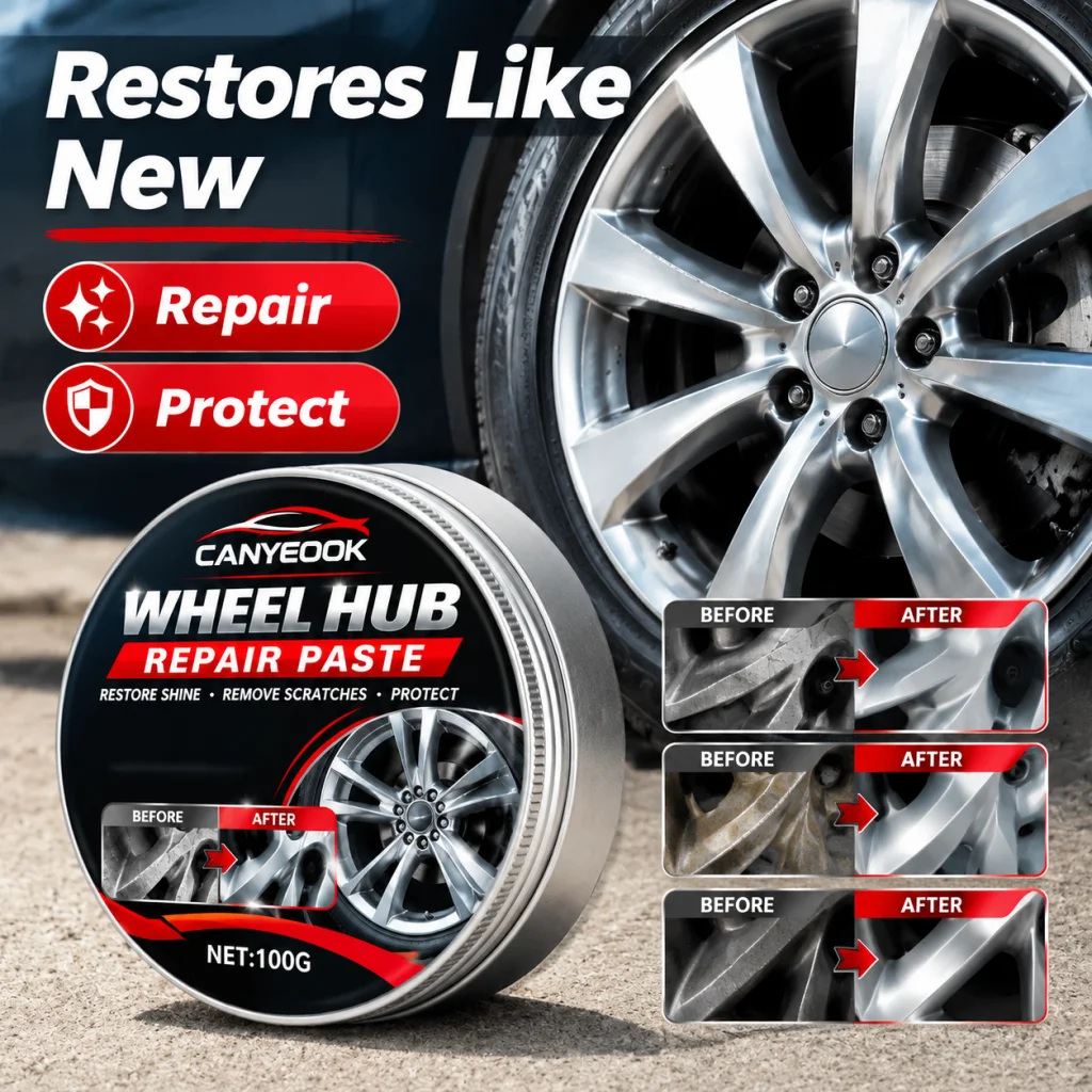 CANYEOOK Wheel Hub Repair Paste 100g, Fix Rim Scratches & Scuffs, Restore Metal Shine, Anti-Oxidation Protection for Alloy