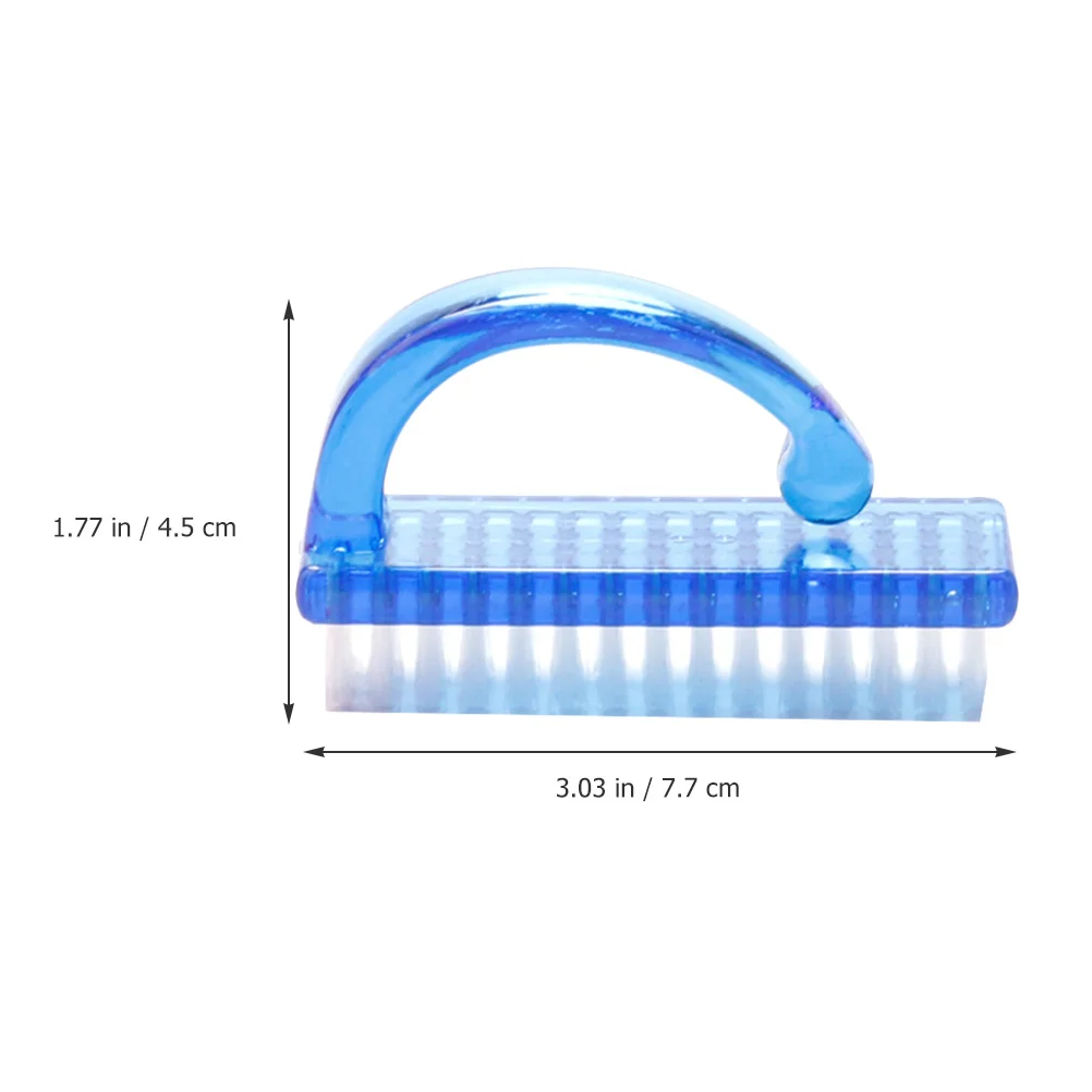 4 Uds. Cepillo de uñas para limpiar las uñas, cepillos de plástico para uñas, cerdas rígidas, cepillo portátil para uñas de los pies, manicura