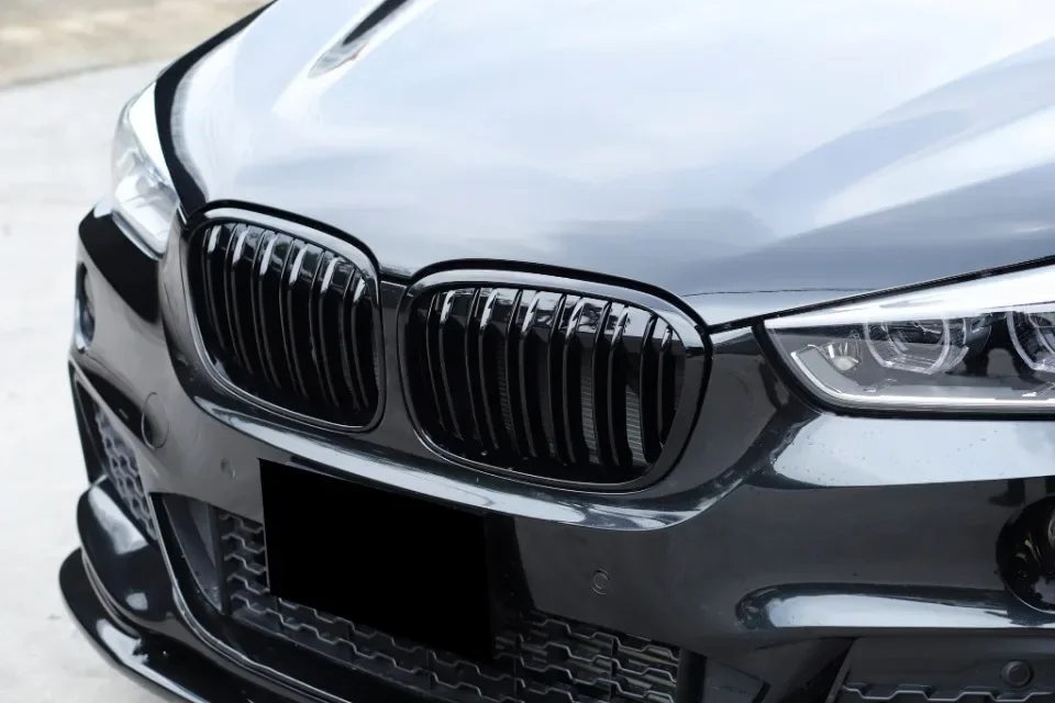 XVIP glänzende schwarze Diamanten-Stil Frontstoßstangen-Nierengitter für BMW X1 F48 F49 2016–2019. Oberes Racing-Gitter im glänzenden Linien-Stil – Detail 23