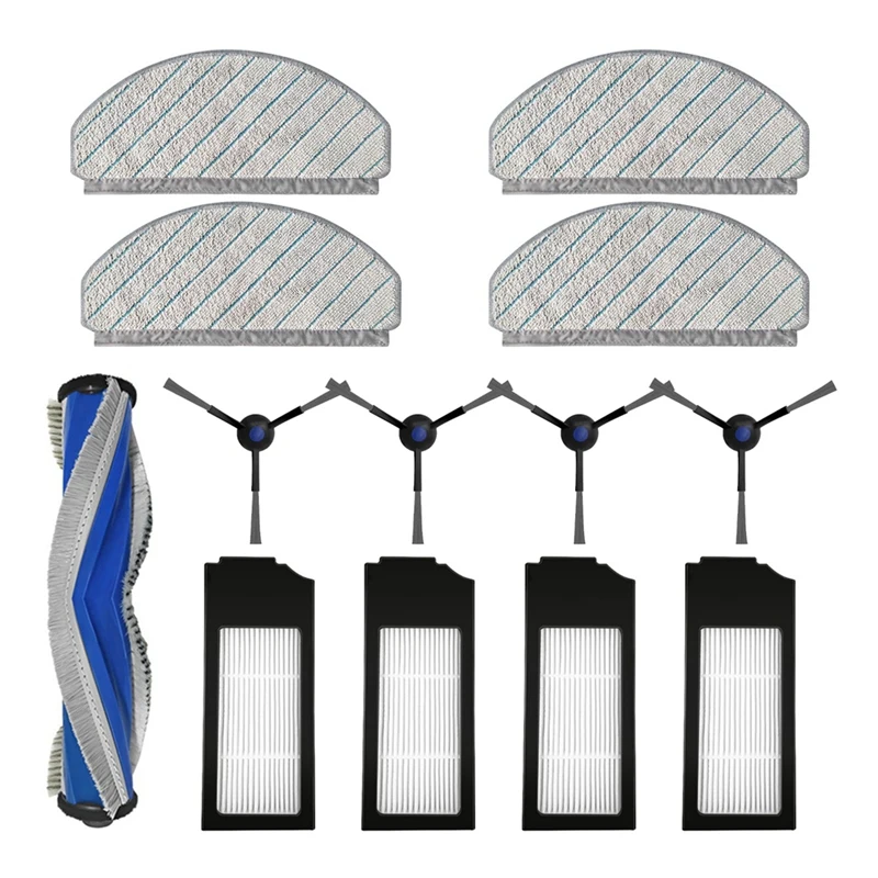 ABBK-For Yeedi C12 Pro Plus Replacement Parts Accessories Main Side Brush Hepa Filter Mop Cloth