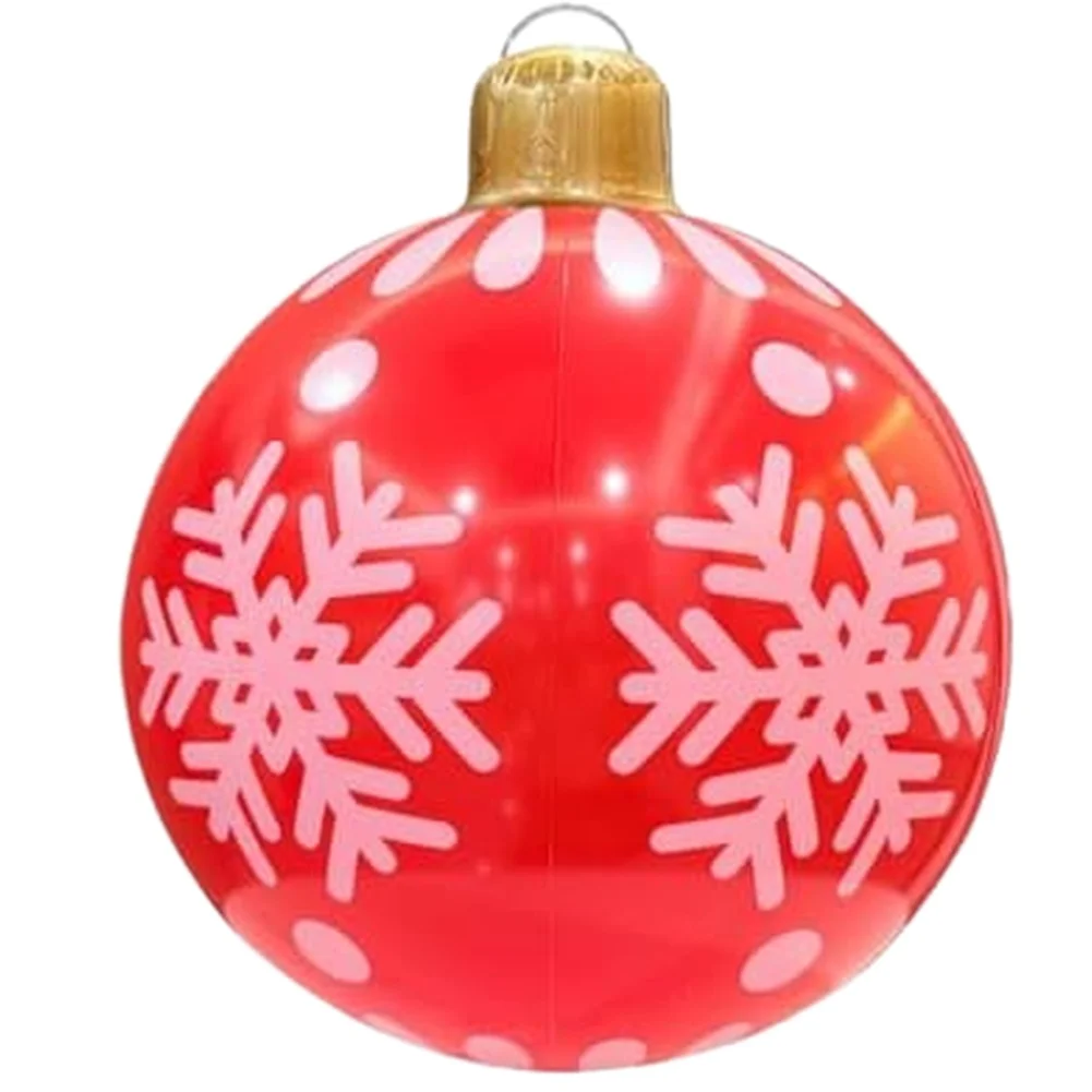 

Уличные надувные рождественские шары, 24-дюймовый материал ПВХ, водонепроницаемый для сада, лужайки, патио, праздничного декора