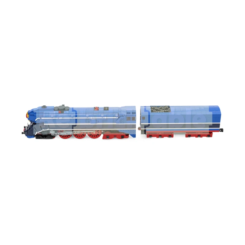 

MOC RAM TEE Retro Train Building Blocks Edelweiss Pilot Wagon Streamline Passenger Carriage Bricks DIY Toy for Adult Gift