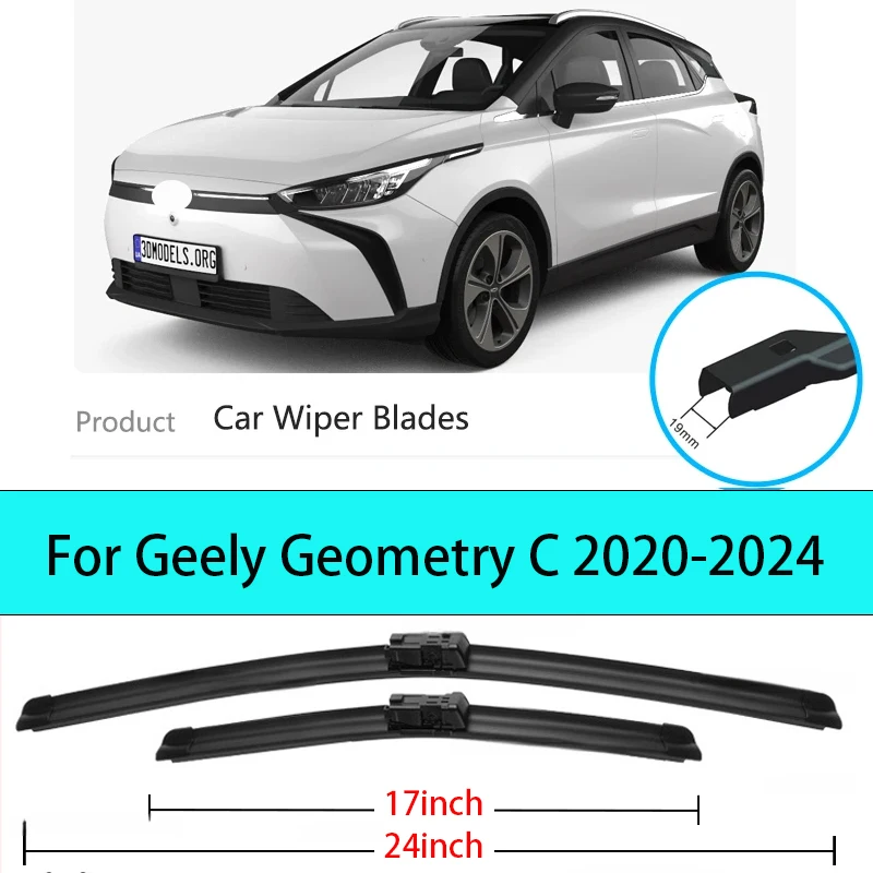 

For Geely Geometry C 2020 2021 2022 2023 2024 Front Set Wiper Blades Windows Replacement Cleaning Window Car Accessories