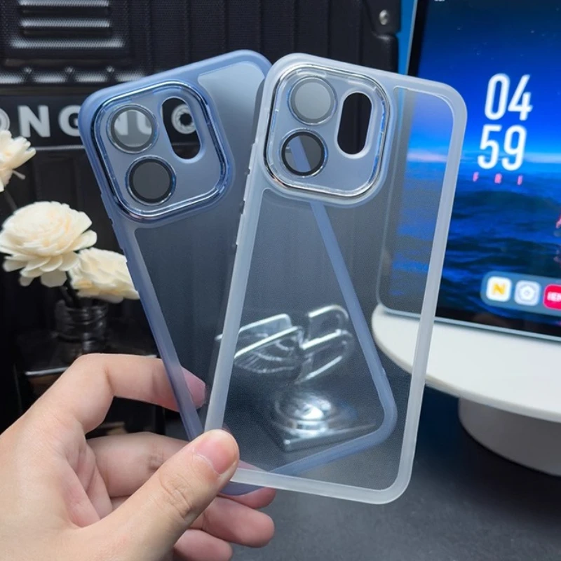 حافظة لهاتف OPPO Reno 15 pro حافظة جديدة بسيطة وواضحة مضادة لبصمات الأصابع حافظة خلفية للهاتف لهاتف OPPO Reno15 ممتص للصدمات