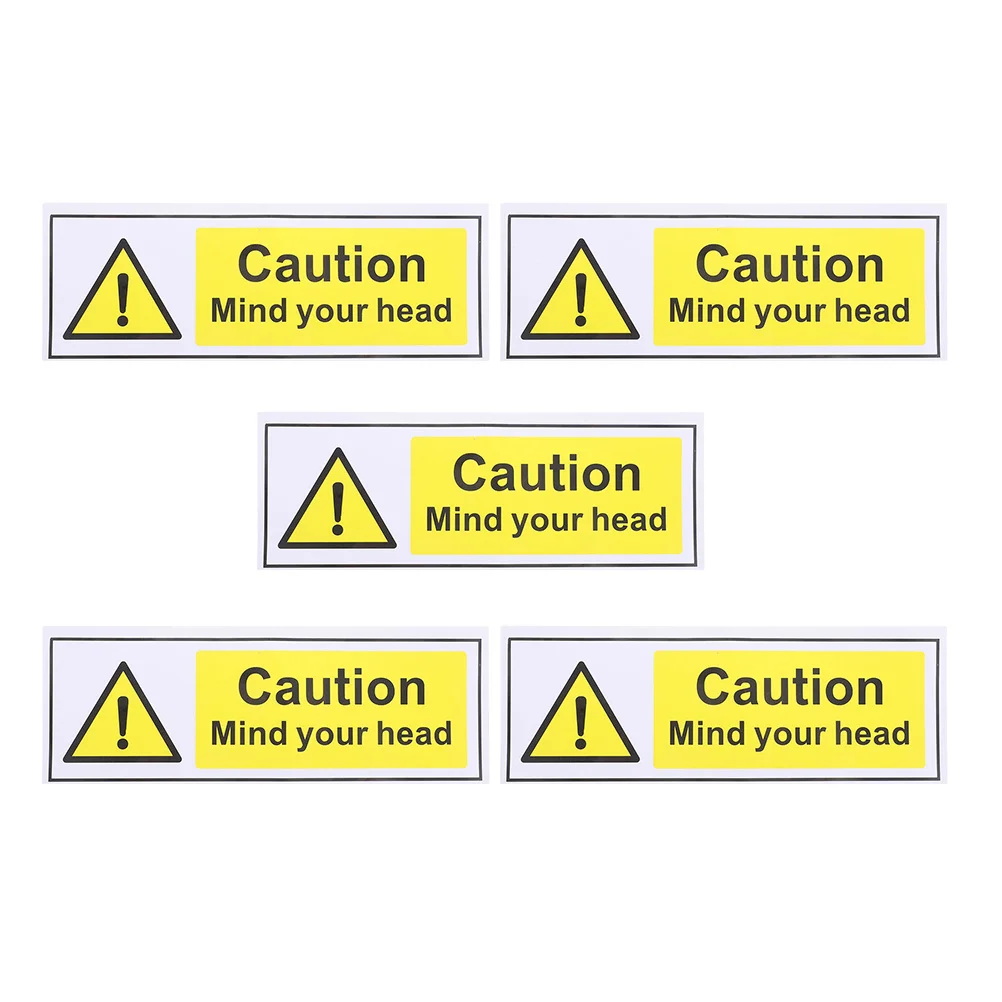 

5 шт., предупреждающие наклейки с защитой, сверхмощные водонепроницаемые и маслостойкие самоклеящиеся знаки для настенных стеклянных металлических поверхностей, использования в
