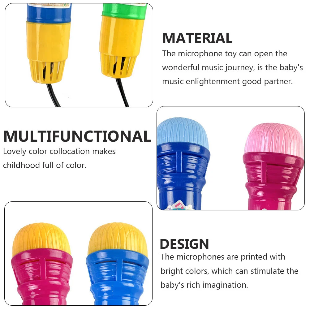 5 قطع لعبة ميكروفون صدى ألعاب تعليمية للأطفال آلة موسيقية بلاستيكية للأطفال الصغار