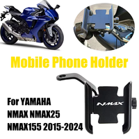 For YAMAHA NMAX NMAX25 NMAX155 125 155 2015-2024 Motorcycle Accessories Mirror Handlebar Mobile Phone Holder GPS Stand Bracket