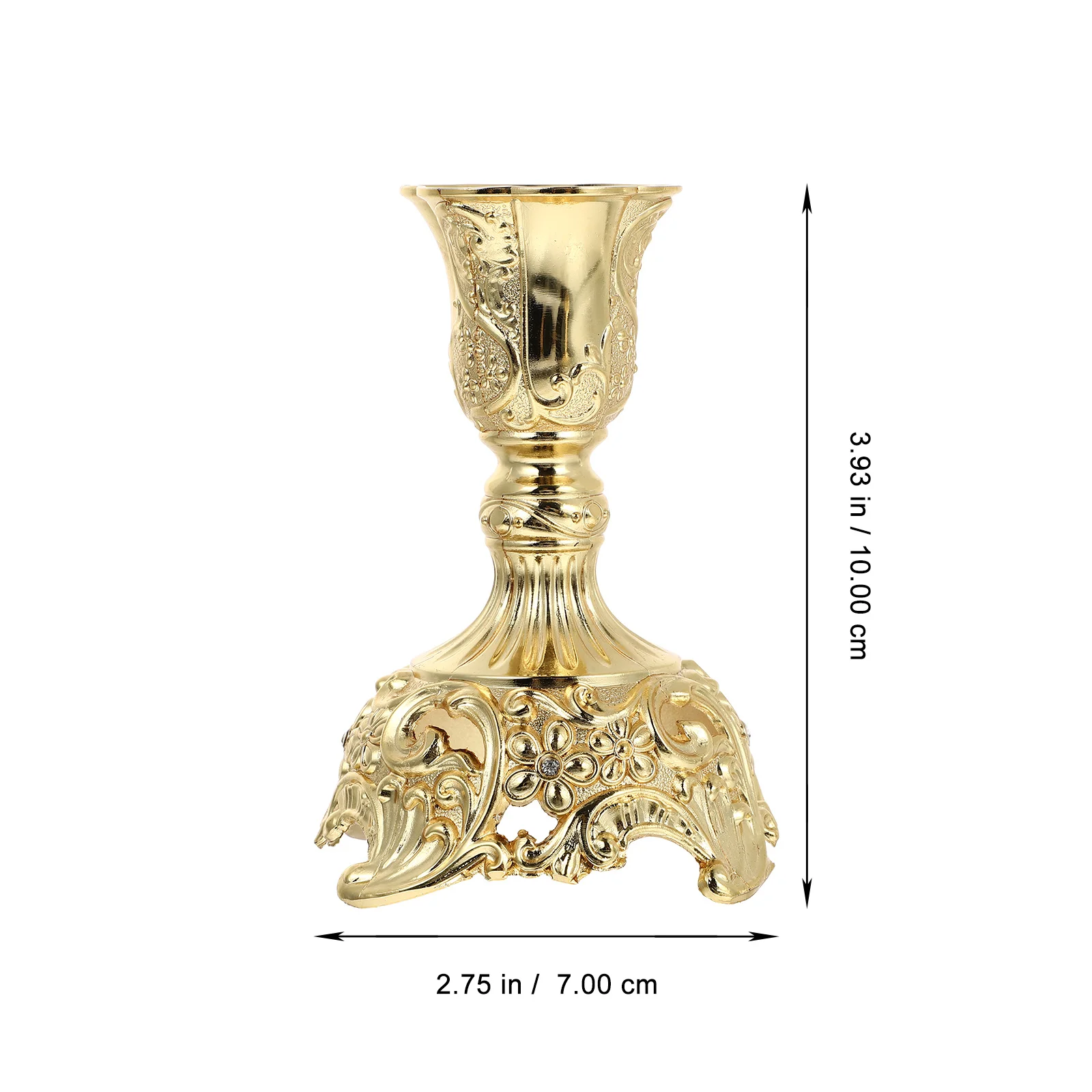 

2Pcs Cone Candleholders Vintage Zinc Alloy Wedding Stands Decorative Romantic Home Party Decor Home Decor