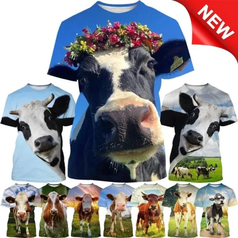 

Cow Men's 3D Print Printing T-shirt Animal Casual T-Shirt Onlyfans Cosplay Men's Clothing Quality Haikyuu T-shirt for Men Tee