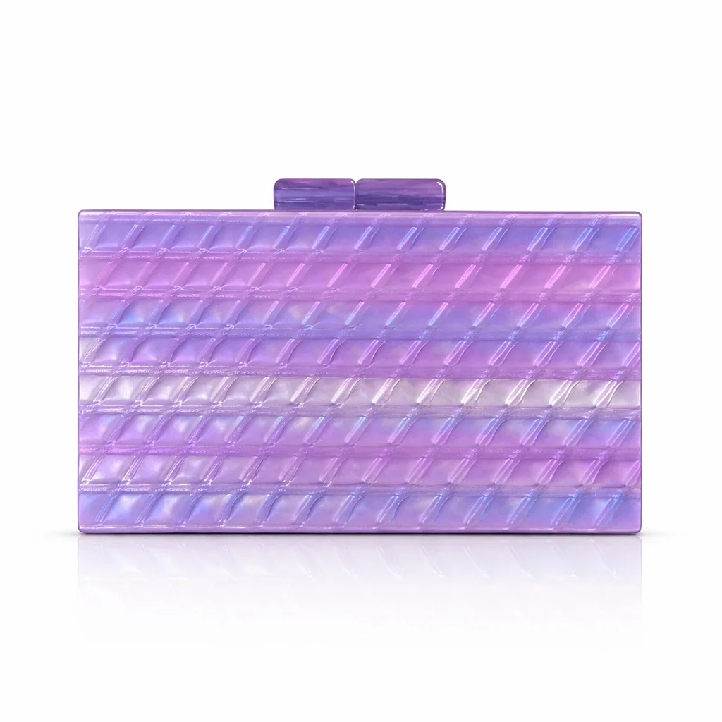 Acrylic Marble Pattern Women's Handbag Casual Square Box Bag Girl Purse Clutch Fashionable Design Geometric Clutch Bag - view 2