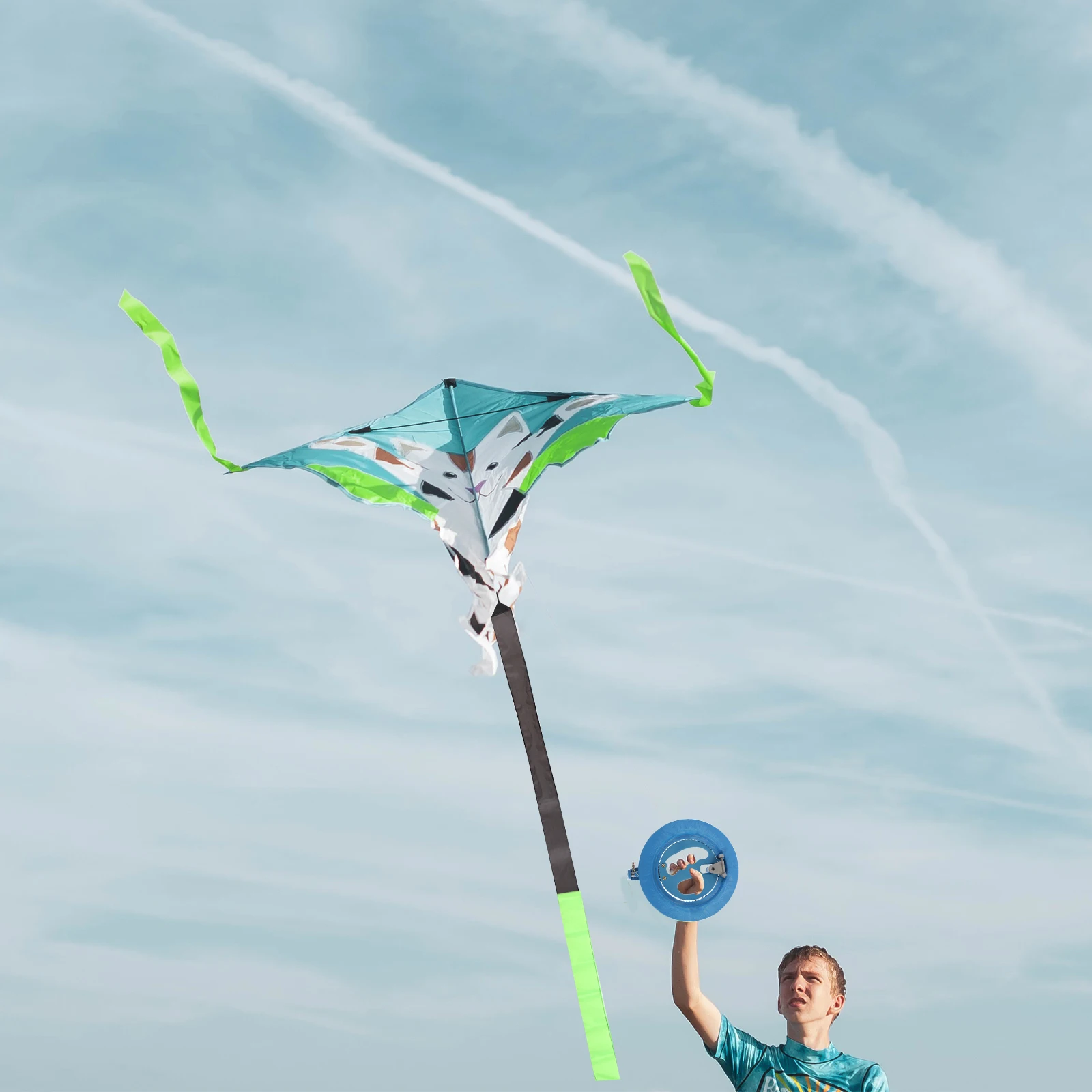 ริบบิ้นสีสันสดใส 10 เมตร สำหรับทำว่าวผาดโผน อุปกรณ์เสริมสำหรับเล่นว่าวกลางแจ้ง ทนทาน ลอยน้ำได้ หมุนได้ ว่าวเล่นเทคนิค