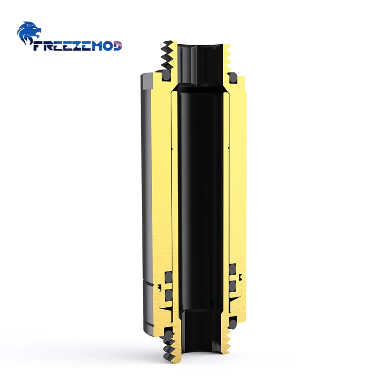 FREEZEMOD GSSJT-E3 SLI/CrossFire 水冷ブリッジ、マルチグラフィックカードシステム用の G1/4 インチネジ付き拡張可能な GPU フィッティング