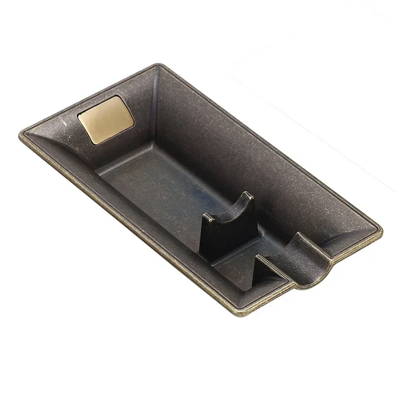 

Cigar ashtray light luxury zinc alloy retro single slot portable cigar ashtray