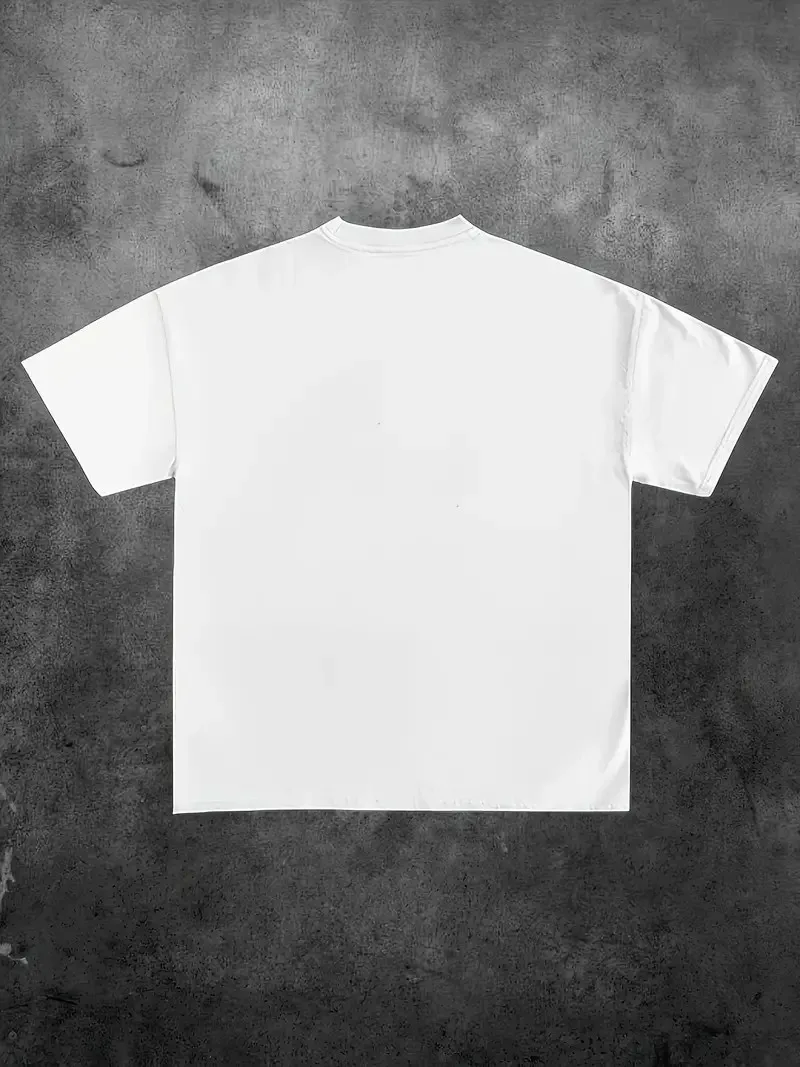 The new men's T-shirt for the summer of 2025 features street fashion casual comfort breathability and 3D angel pattern printing