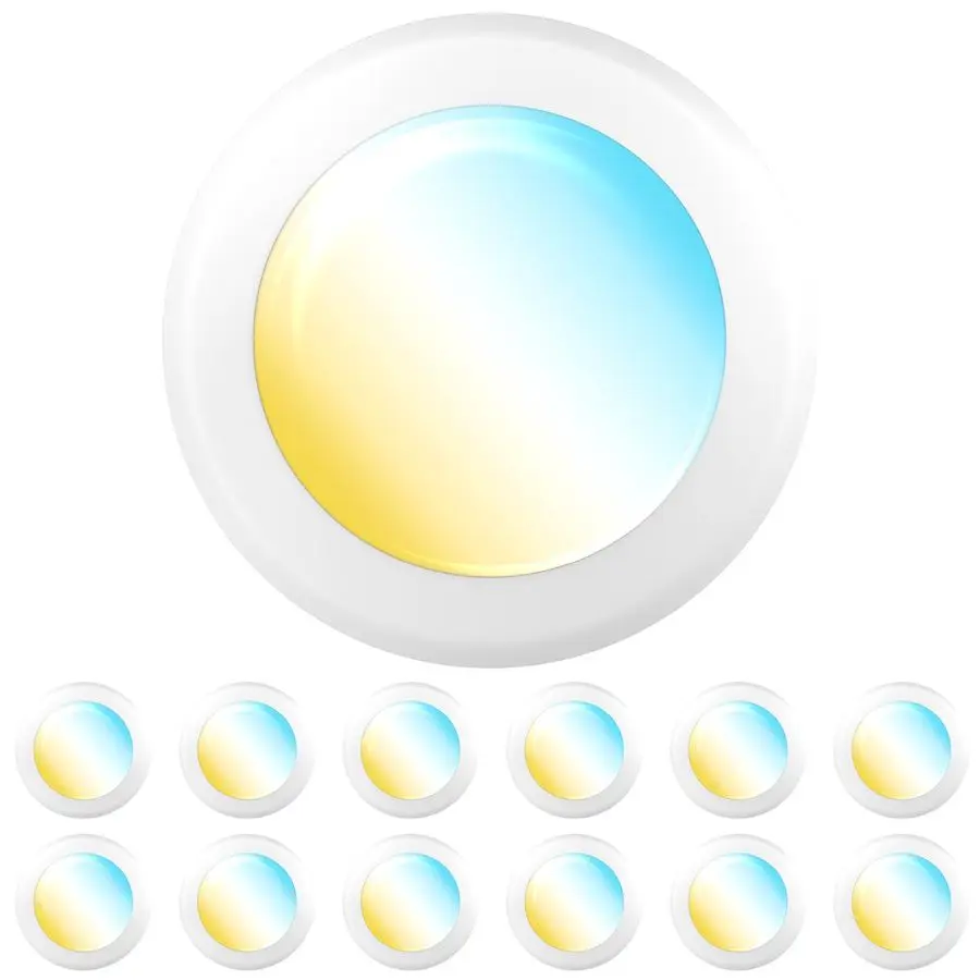 12 Pack Led Disc Li…