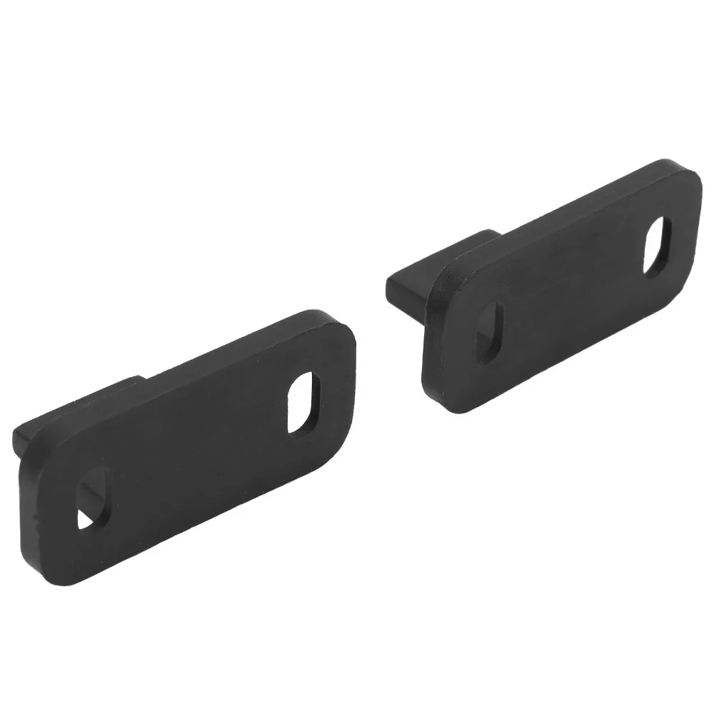 2pcs Modern Adjustable Barn Door Floor Guide Black POM Sliding Door Bottom Guide Floor Mounted Guide Bypass Doors