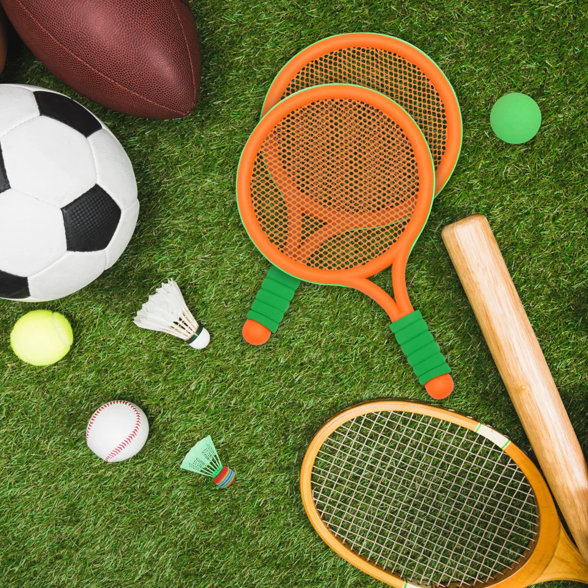 

1Set Kids Badminton Racket Set Premium Durable Outdoor Sports Tool Hand Eye Coordination Exercise Badminton Rackets