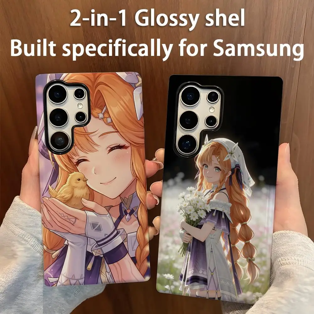 Чехол для телефона Wuthering Waves SIGRIKA 2-в-1 с глянцевым покрытием для Samsung Galaxy S25 S24 S23 S22 S21 Plus Ultra
