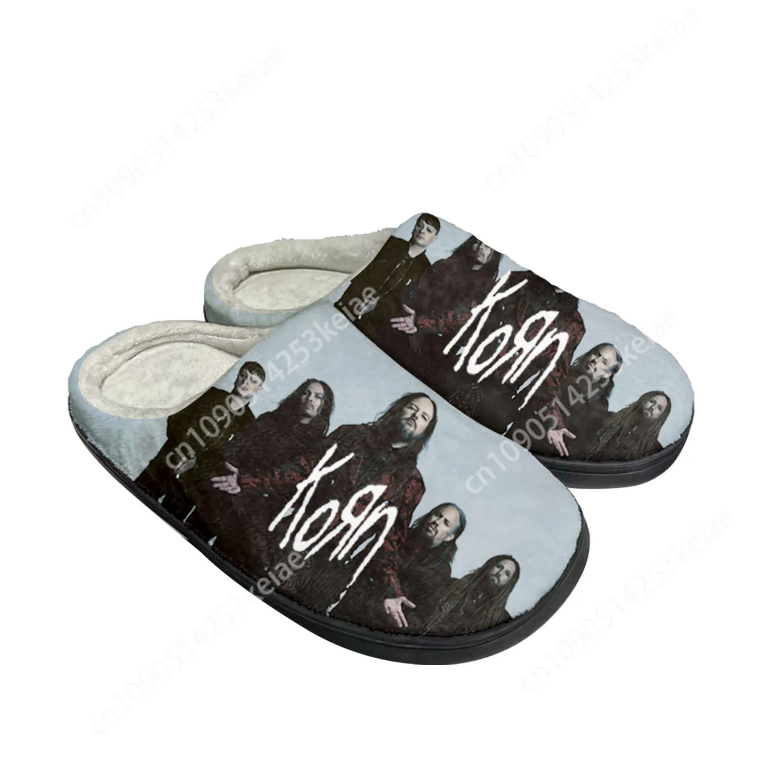 

Korn Rock Band Home Cotton Custom Slippers Mens Womens Sandals Plush Bedroom 3D Print Casual Keep Warm Shoes Thermal Slipper