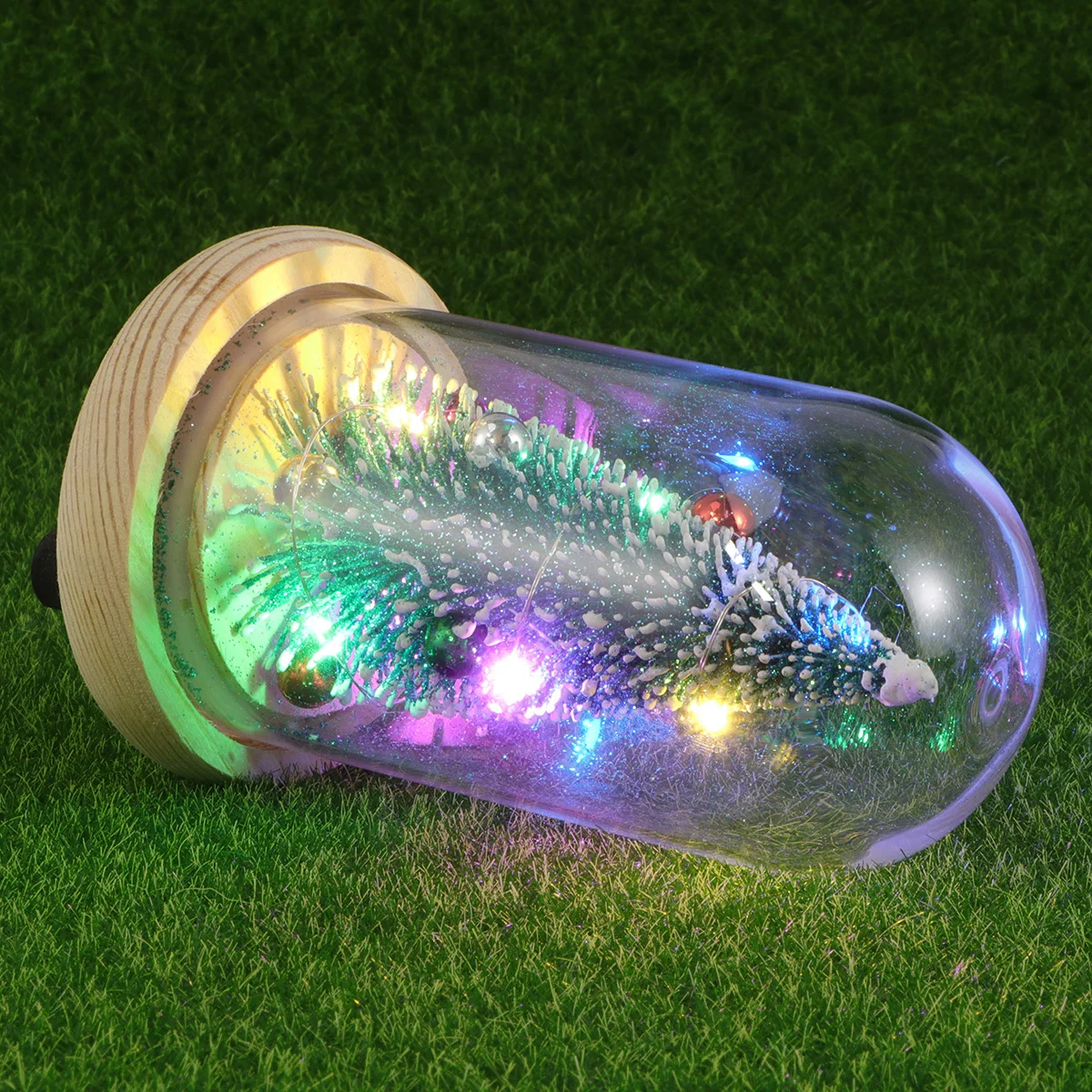 

Beaded Tree Sculpture Handmade Glass Dome Led Night Light Romantic Bedroom Decor Christmas Valentine Gift Party Decoration