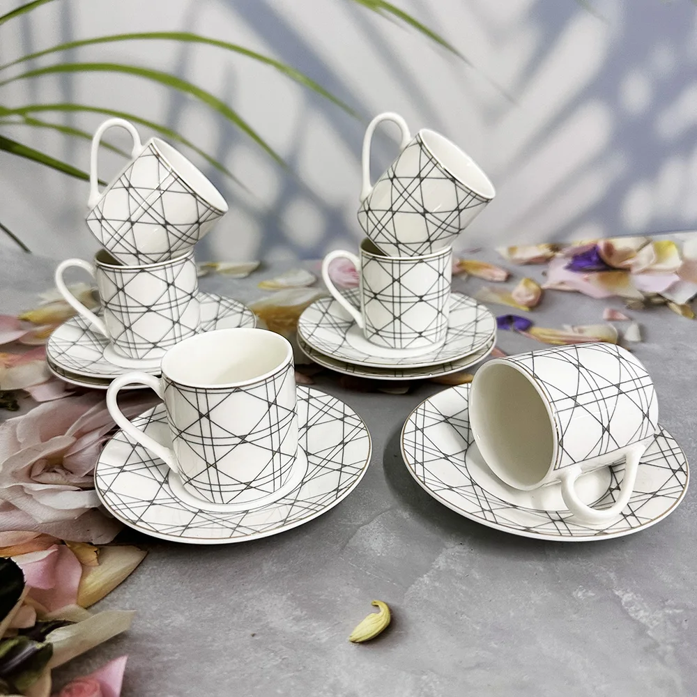 

80 Ml Esspresso Cups Ceramic Latte Art Coffee Cup Middle Eastern Style Household Cappuccino Teacup Coffee Lover Gift