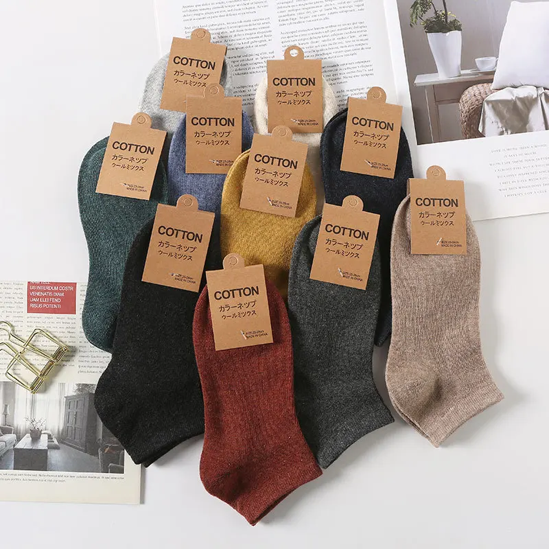 Men Socks Vintage Cotton Socks Fashion Sports Boat Socks Low Tube Male Running Socks Comfortable Women Large Size Socks Hosiery