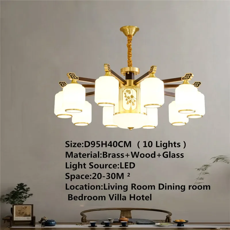 BELLE Contemporary Luxury Brass Pendent Lamp  Chinese style Living Room Dining Room Bedroom Villa Hotel Sample Room Chandelier