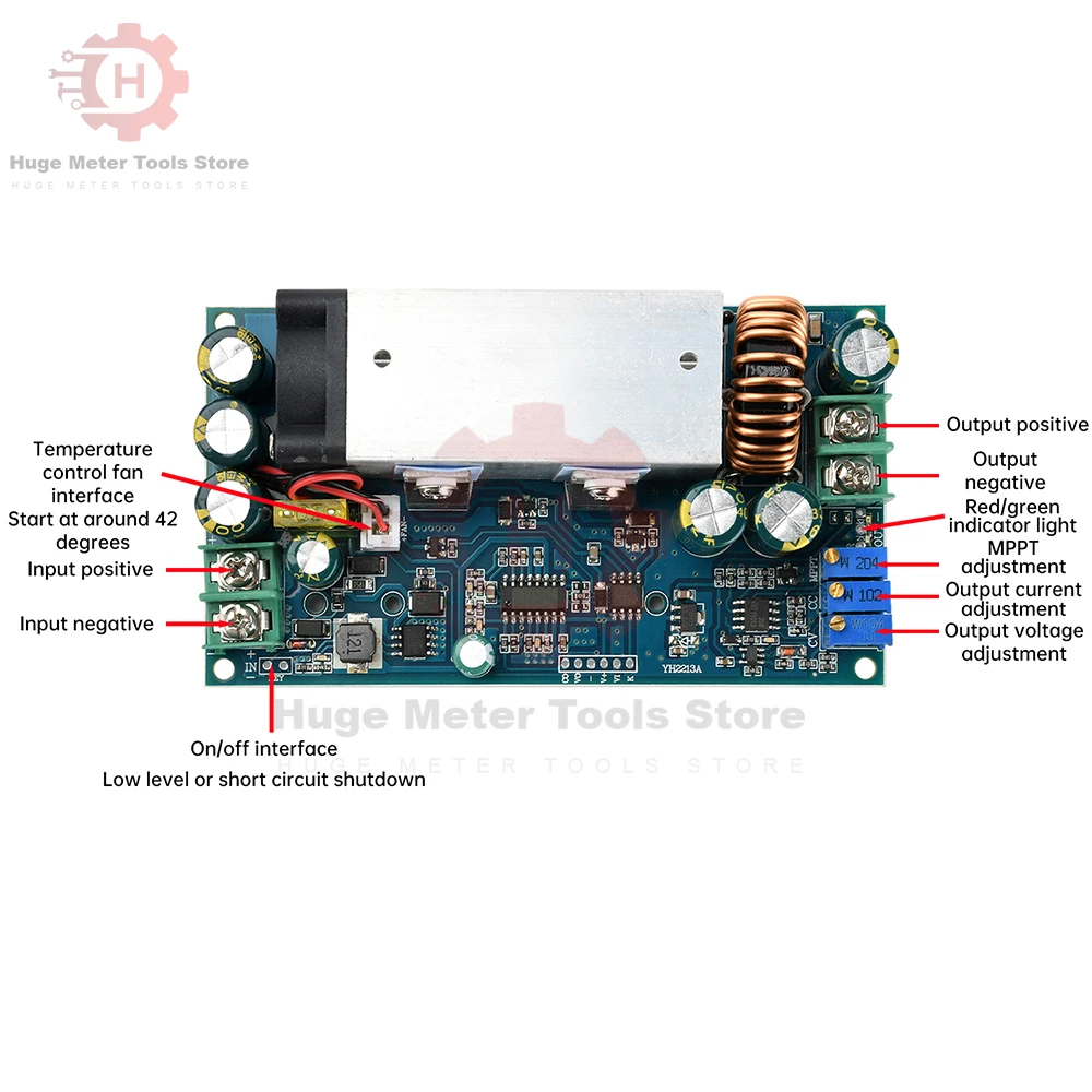 DC-DC Step Down Module 10-75V to 2-60V 15A 20A MPPT Solar Charging Constant Voltage Current Charge Module Voltage Regulator