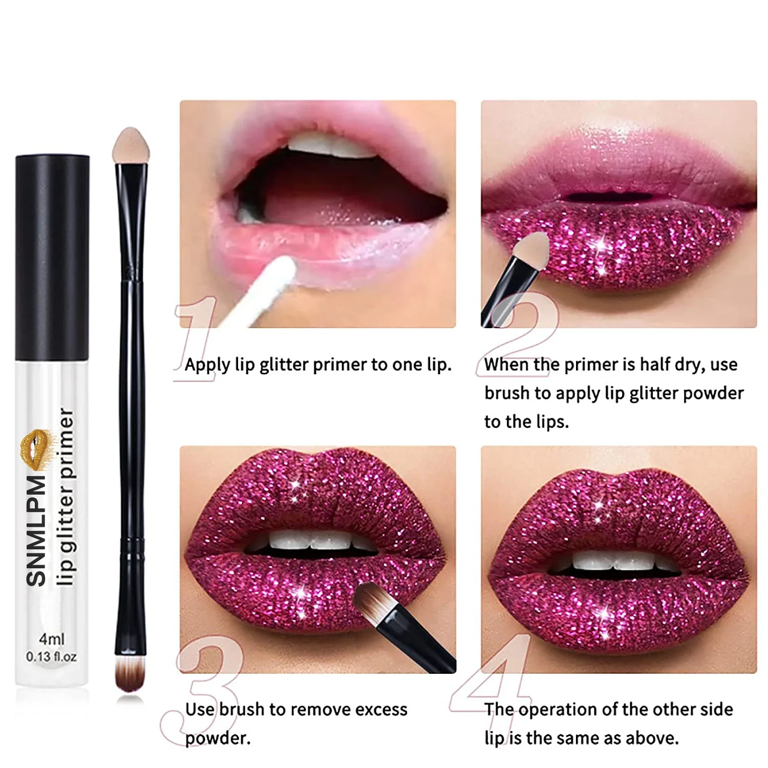 Kit set lucidalabbra lucido fai-da-te, rossetti liquidi glitterati Tinta labbra perlescente Ombretto scintillante Smalto labbra diamantate a lunga durata