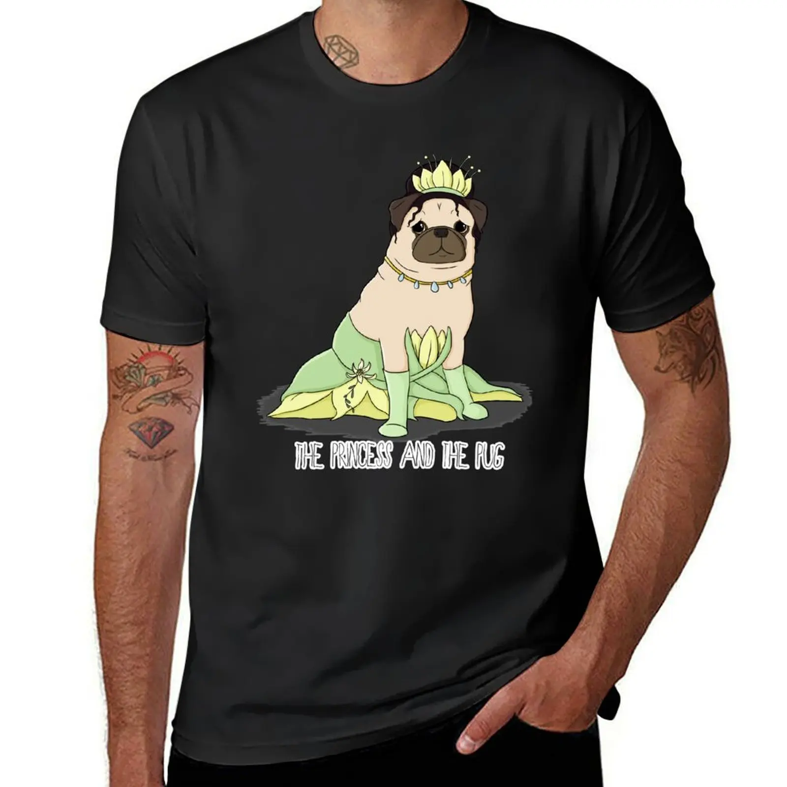 The Princess and the Pug T-Shirt animal prinfor boys aesthetic clothes Men's t-shirts