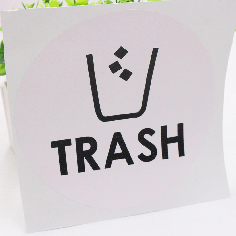

8Pcs Garbage Sorting Stickers Adhesive Trash Can Label Large Lettering Decal Easy Apply Peel Stick Vinyl Flat Surface Waterproof