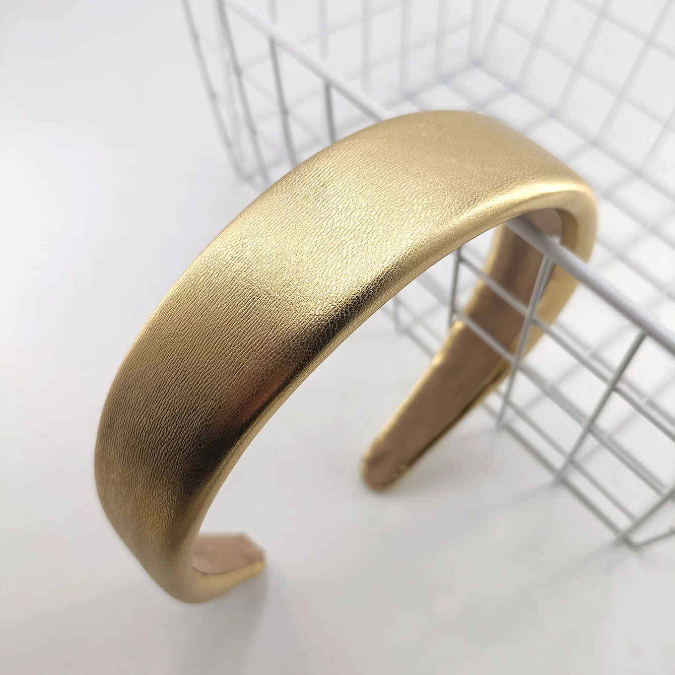 2/2,5/3/4CM Vintage Pu Leder Haarband Solide Lünette Stil Stirnband Kopf Hoop Mädchen Nicht-slip Turban Mode Haar Zubehör – Detail 9