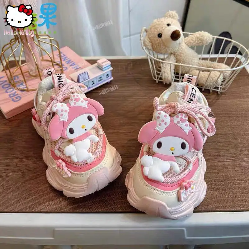 

Sanrio Melody Children's Casual Shoes Girls Cute Cartoon Comfortable Board Shoes Breathable Non Slip Running Shoes Sneakers 2025