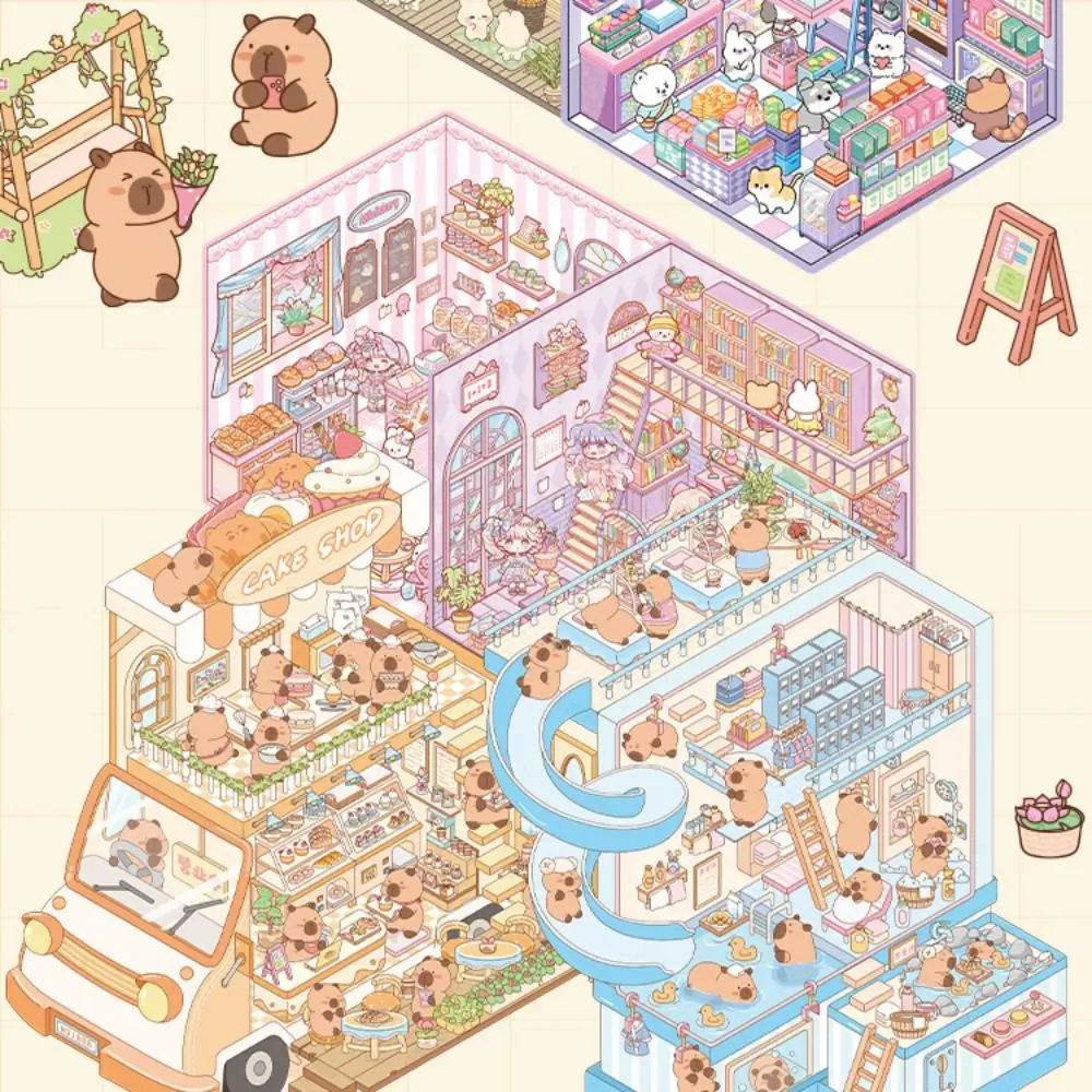 

Наклейки с героями мультфильмов аниме, набор сцен, щипцы, музыка, тихая книга, миниатюрная сцена ручной работы, набор для скрапбукинга, детская ручная книга, украшение