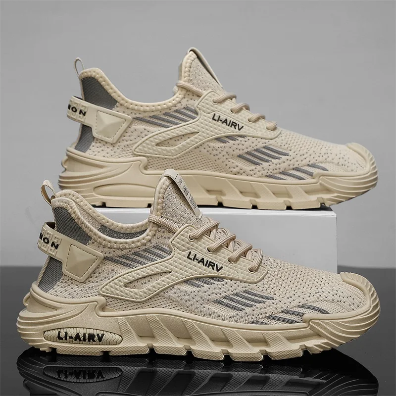 Breathable mesh casual shoes for men, new thick-soled student sports shoes, trendy shoes for teenagers, men's footwear