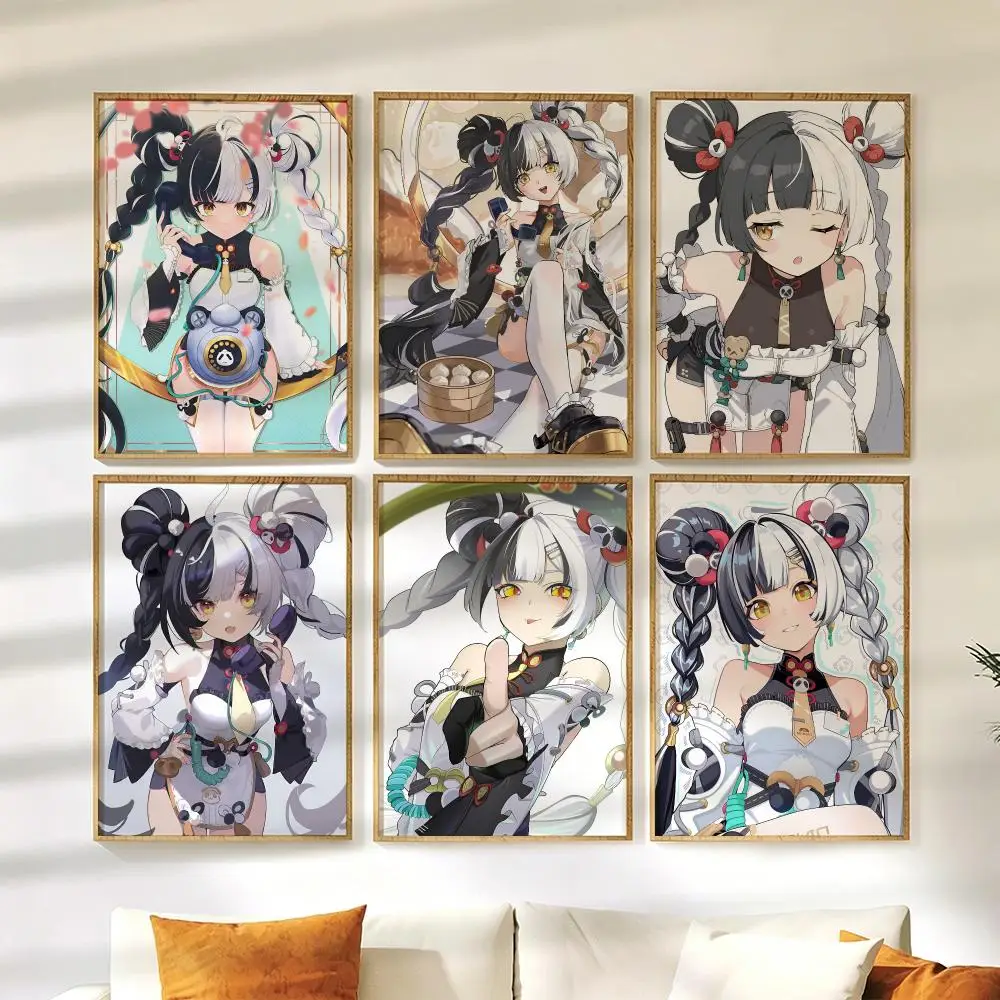 Zenless Zone Zero Dialyn Poster Wall Stickers HD Painting Self Adhesive Art Decals for Bedroom Living Room Home Decor