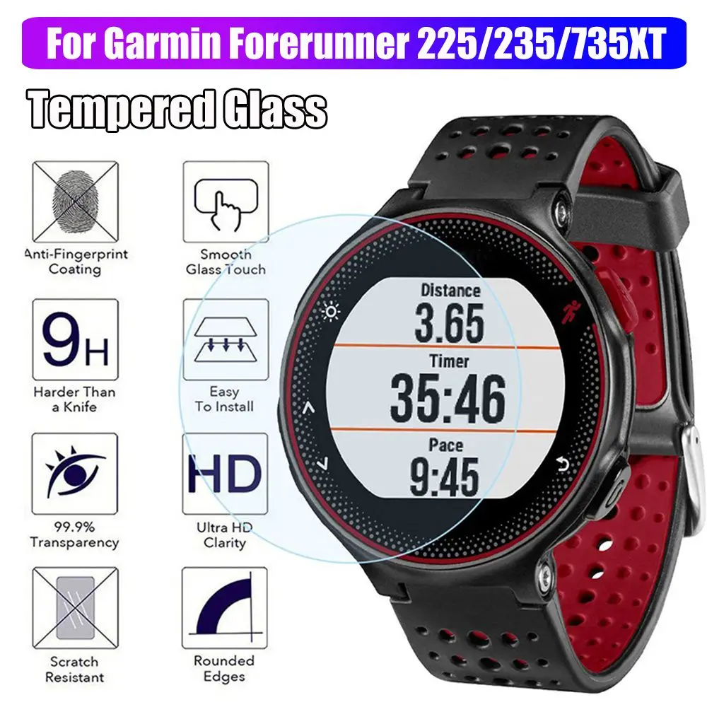 New HD Clear For Garmin Forerunner 235 225 735XT Protective Film Screen Protectors Tempered Glass