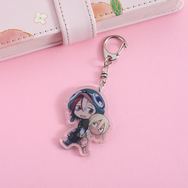 From The Abyss Anime Lilo and Stitch Pendant Keychains Holder Car Key Chain Key Ring Mobile Phone Bag Hanging Jewelry Gifts