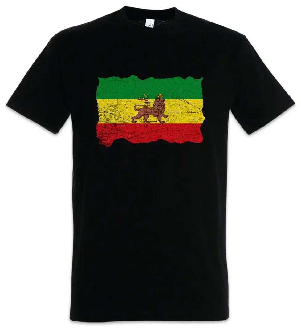 

Reggae Jamaica Africa Ethiopia Rastafari Flag T-Shirt. Summer Cotton O-Neck Short Sleeve Mens T Shirt New S-3XL