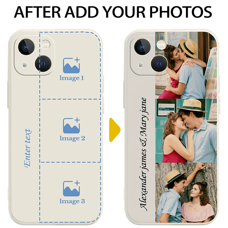 لتقوم بها بنفسك نص صور مخصصة جراب هاتف آيفون 16 16e 15 14 13 12 11 برو ماكس Mini SE 2020 2022 XS XR 6s 7 8 Plus غطاء خلفي من البولي يوريثان #2