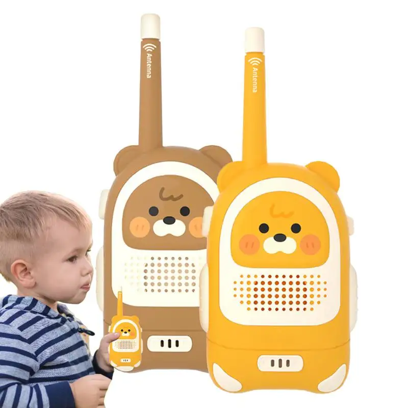 

Kids Walkie Talkies Rechargeable 2pcs Cartoon Design Rechargeable Cartoon Walkie Talkies Attractive Decorative Intercom Long