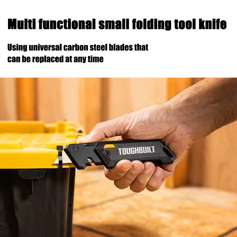 TOUGHBUILT TB-H4-12-C Multifunktionales Klappmesser, Kompaktes und Tragbares Schneidwerkzeug, Zubehör für Outdoor-Arbeiten