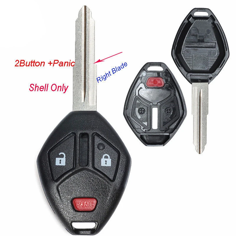 Keyecu Remote Car Key Shell Case 3 Buttons Right MIT3 Blade for Mitsubishi Outlander Mirage Endeavor 2017 2016 2015 2014 2013