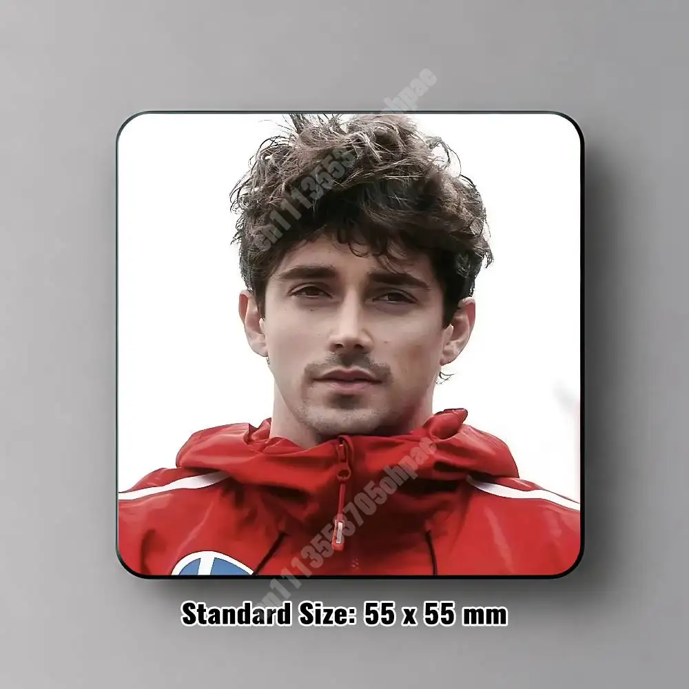 C-Charles 16 L-Leclerc Racing Driver Magnetic Sticker Reflective Fridge Decal for Metal Surfaces Magnet Sign