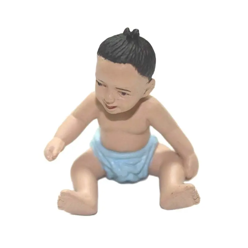 Miniatures Baby House Model Cute Crawl Sitting Kids Action Figure Doll Infant Child Figurine Gift Fairy Garden Decor Scenes Toys
