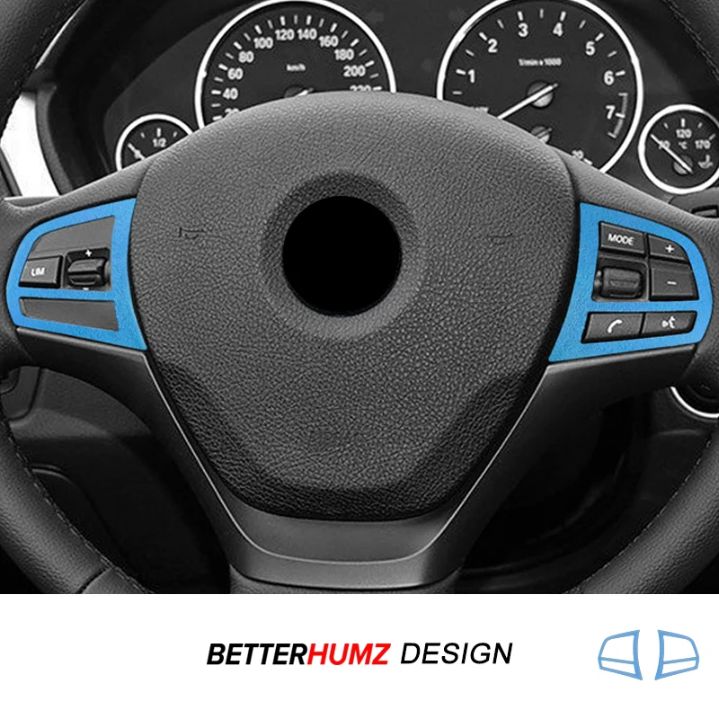 Für BMW F20 F21 F30 F32 F34 Serie 1 4 3 Hergestellt aus Alcantara Lenkrad Tasten Trim Aufkleber Auto Innen Tuning Zubehör