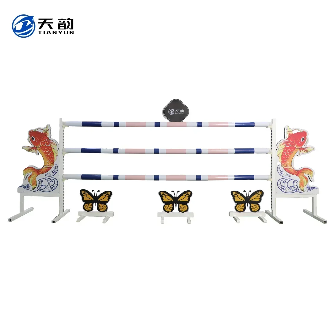 Professional Aluminum Horse Racing Jumps Cost-Effective Western Style Equestrian Obstacles Training PVC Plastic Jumping