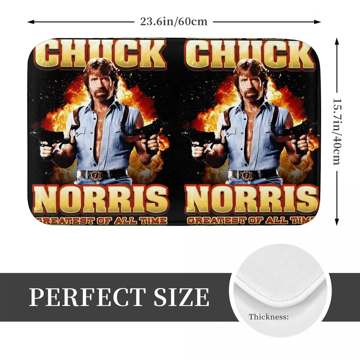 Chuck Norris Greatest Of All Time Non-slip Doormat Floor Mat Antiwear Carpet Rug for Kitchen Entrance Home Balcony Footpad Mats