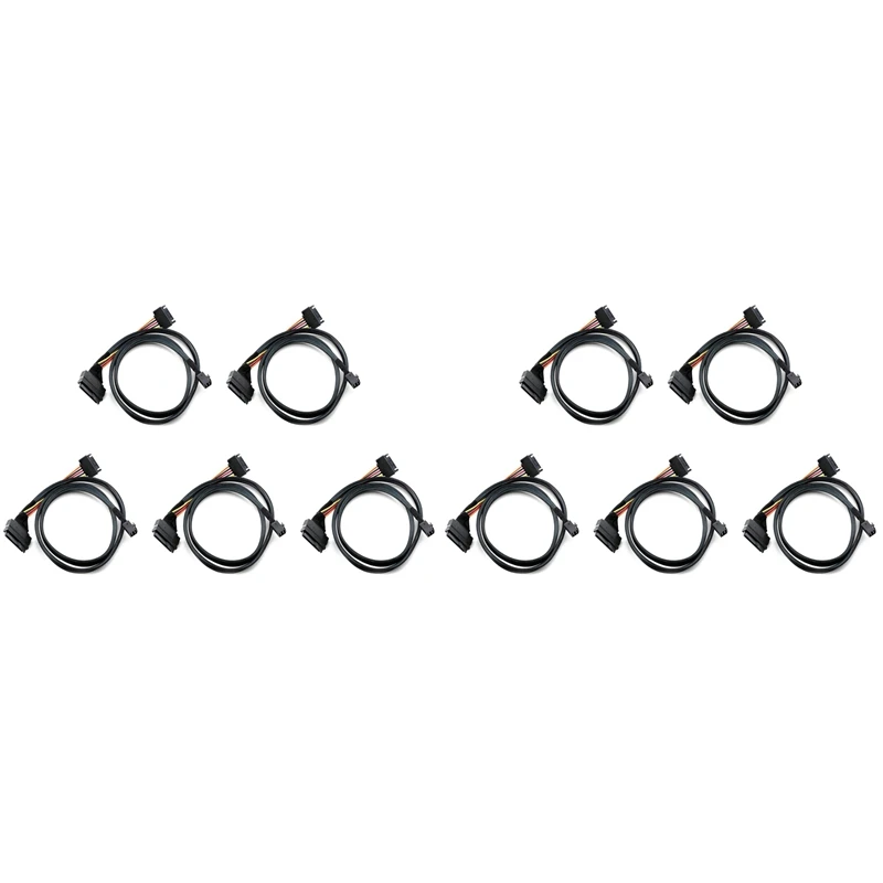 

10X встроенный кабель 12G Mini SAS HD для U.2/SFF-8643 к SFF-8639 длиной 0,5 м с 15-контактным блоком питания SATA, для SSD U.2
